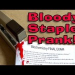 Bloody Stapler Prank!