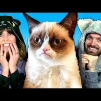 50 VIRAL CAT VIDEOS IN 4 MINUTES (Ft. Grumpy Cat & Grace Helbig!)