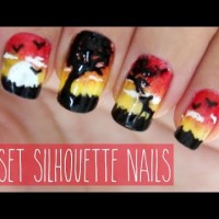 Sunset Silhouette Nails