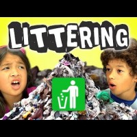 Kids React to Motorcycle Girl Against Littering