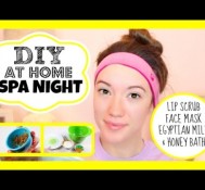 At Home Spa Night + Microdermabrasion! DIY Lip Scrub, Face Mask & Milk Bath Recipes! | Blair Fowler